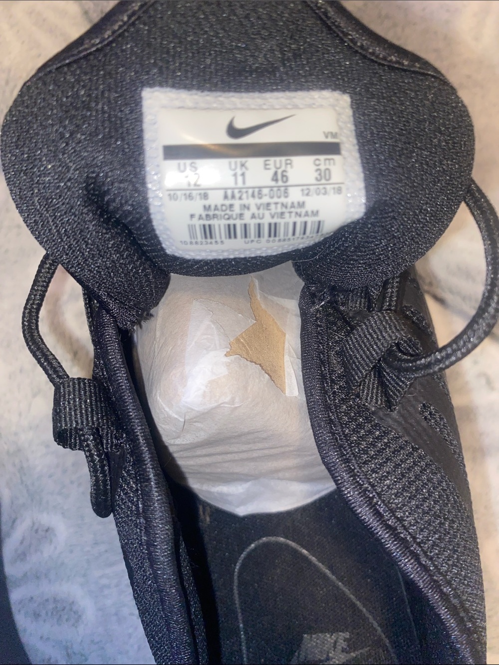Nike Men's Air Max All-Black Athletic Sneakers - Picture 3 of 7
